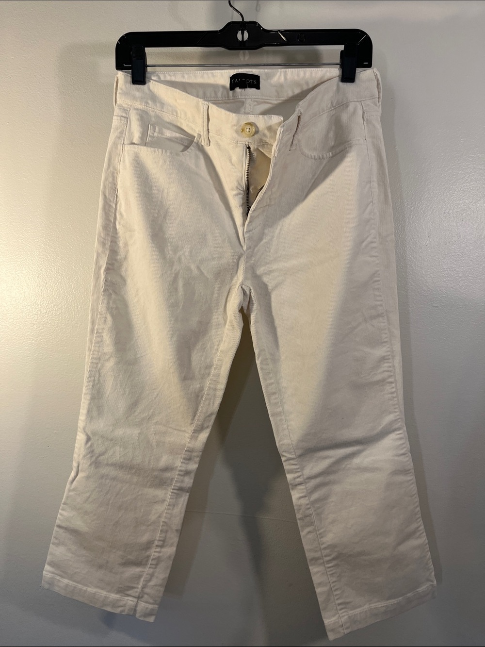 Talbots Cream Straight-Leg Chinos